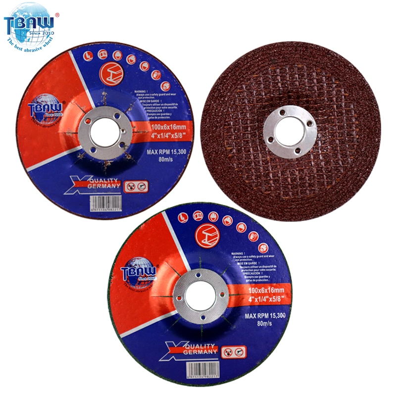 4′′/4.5′′/5′′/6′′/7′′/9′′inch Thickness 6mm 2.5/3net Polishing Abrasive Grinding Wheel