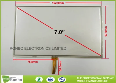 7,0-Zoll-4-Draht-RTP-resistives Touchpanel mit 1,2 mm Dicke und hoher Genauigkeit